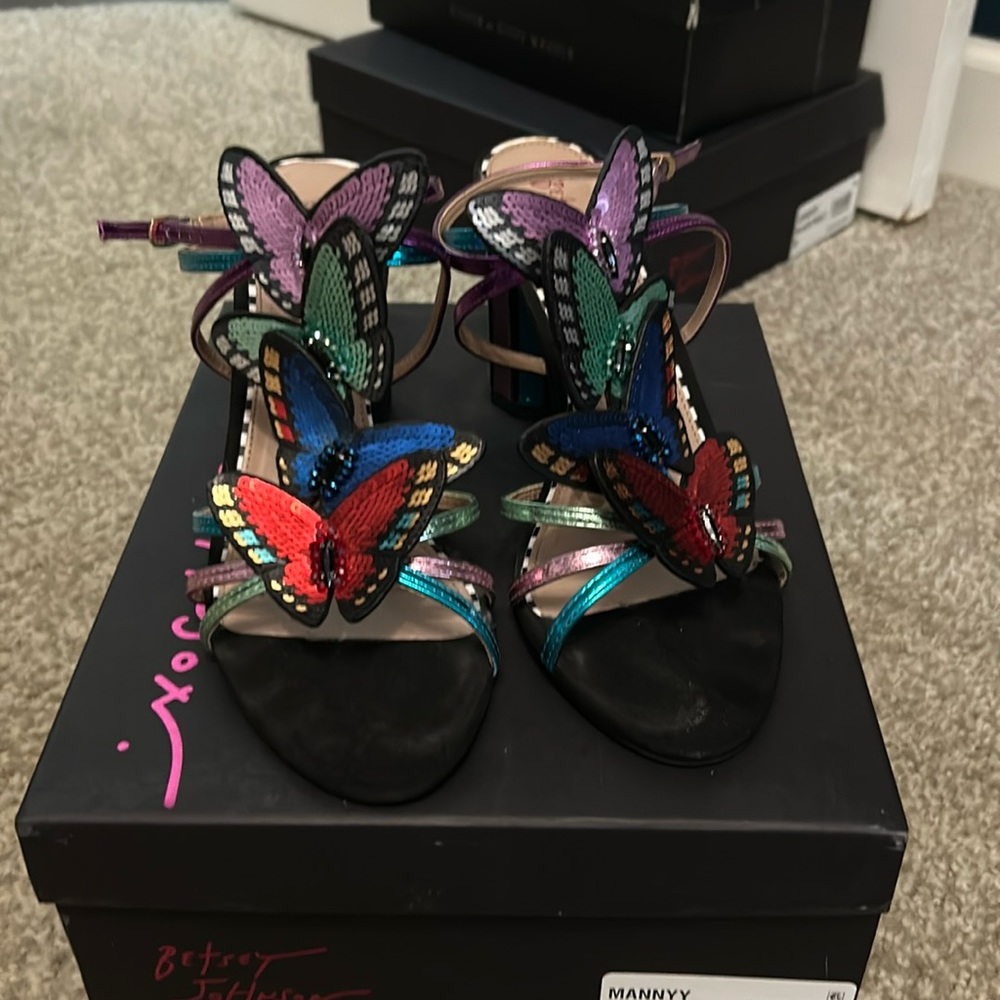 Betsy Johnson rainbow butterfly heel size 8.5